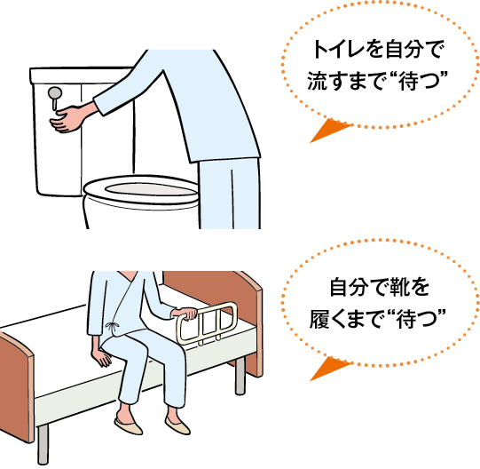 患者さんの動きを待つシーン