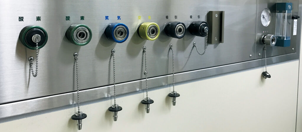 院内における供給ガス用アウトレット一例