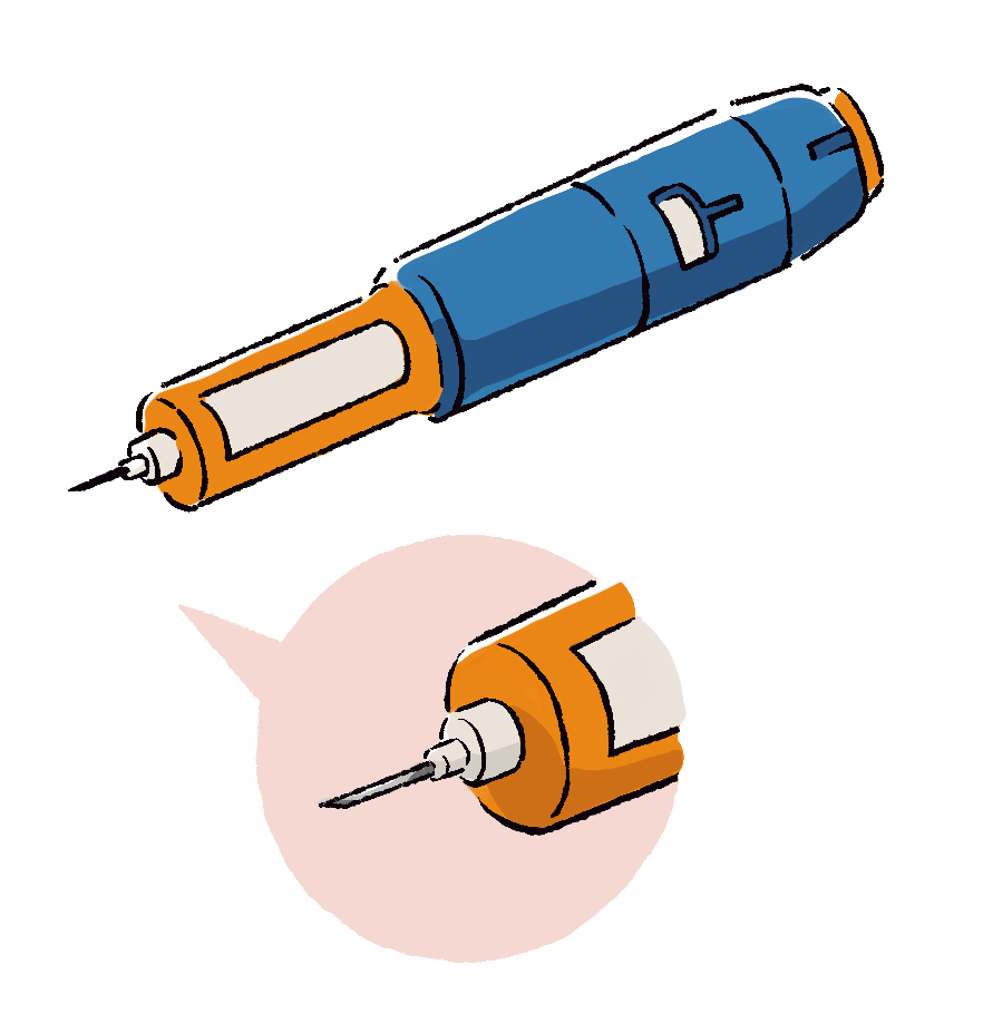 ペン型注入器のイラスト