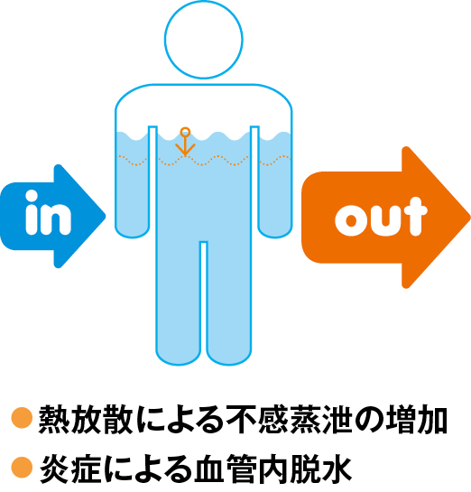 脱水の体内の状態