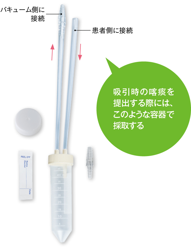 吸引用の喀痰容器