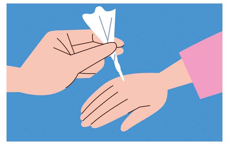 触覚の観察のイラスト