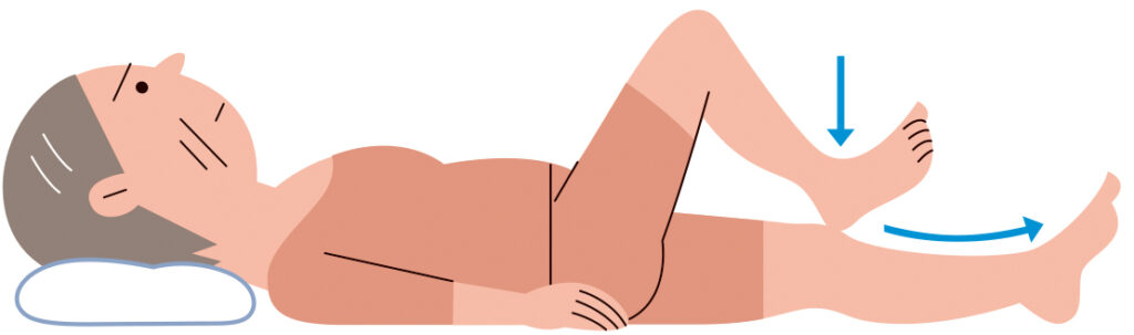 膝踵試験のイラスト