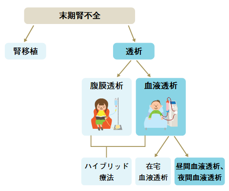 腎代替療法の分類図