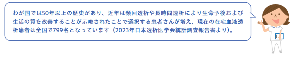 在宅血液透析の患者数についての吹き出し