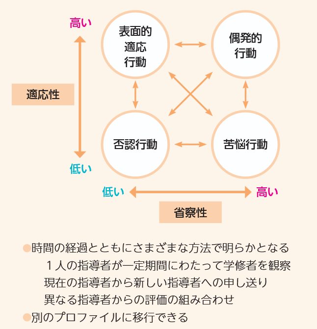 アンプロフェッショナルな行動のプロファイルの図