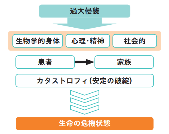 生命の危機状態の概念の図