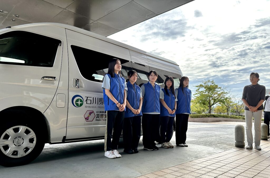 被災地ボランティアで熊本に出発する石川県立看護大学の学生たち
